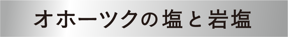 オホーツクの塩と岩塩